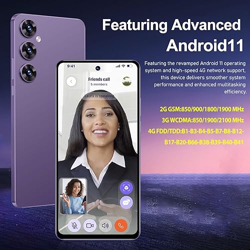 Miniatura 6 de Teléfono Android 4G Lte, 3 GB + 128 GB de memoria, pantalla HD de 6.56 pulgadas, teléfono celular desbloqueado Dual-SIM, procesador Otca-core,