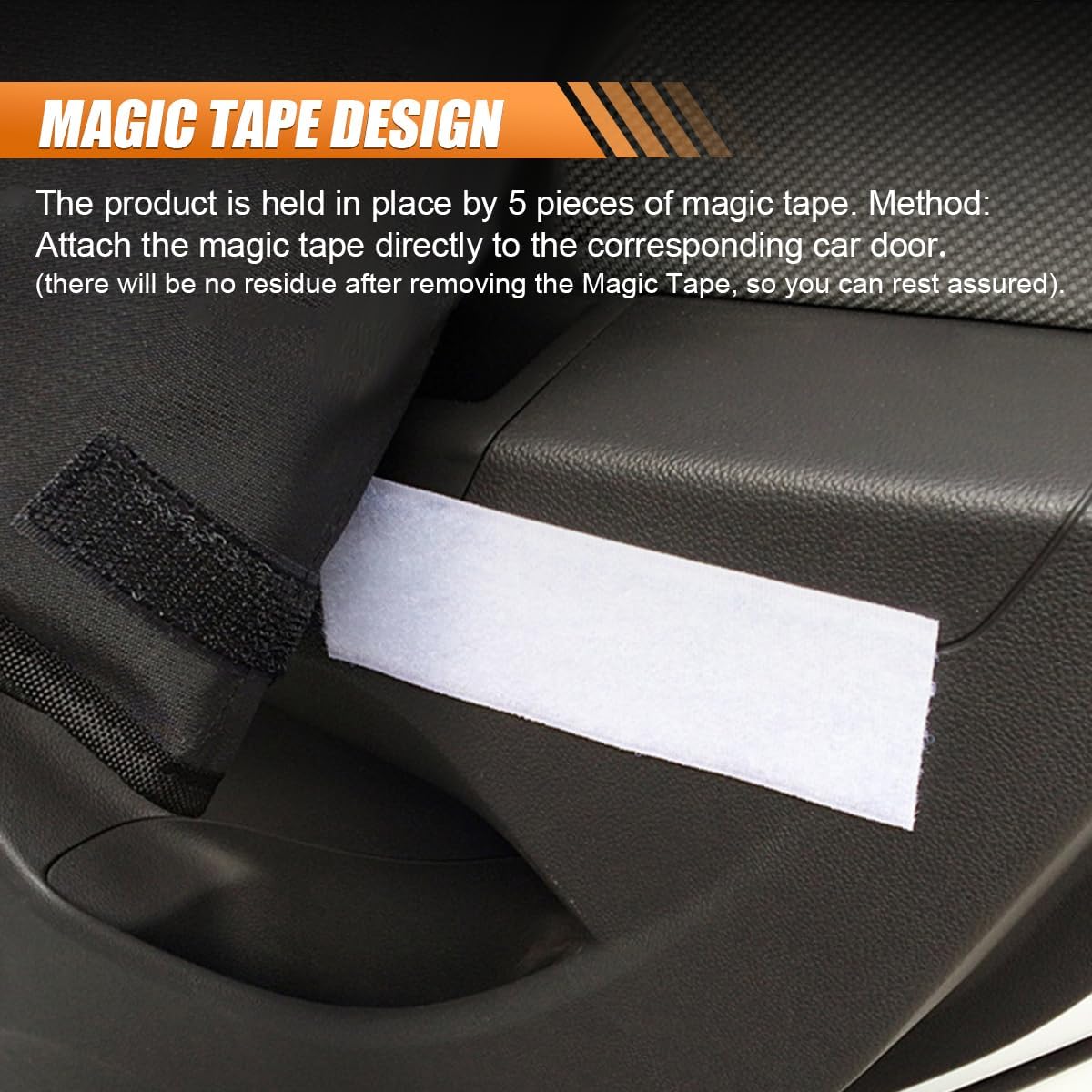 BDZMC 2PCS Car Door Protectors for Dogs, Waterproof Car Door Window Pet Protection Cover, Car Door Guard Accessories, Prevent Pets from Scratchproof, Car Door Cover with Net Storage Pocket