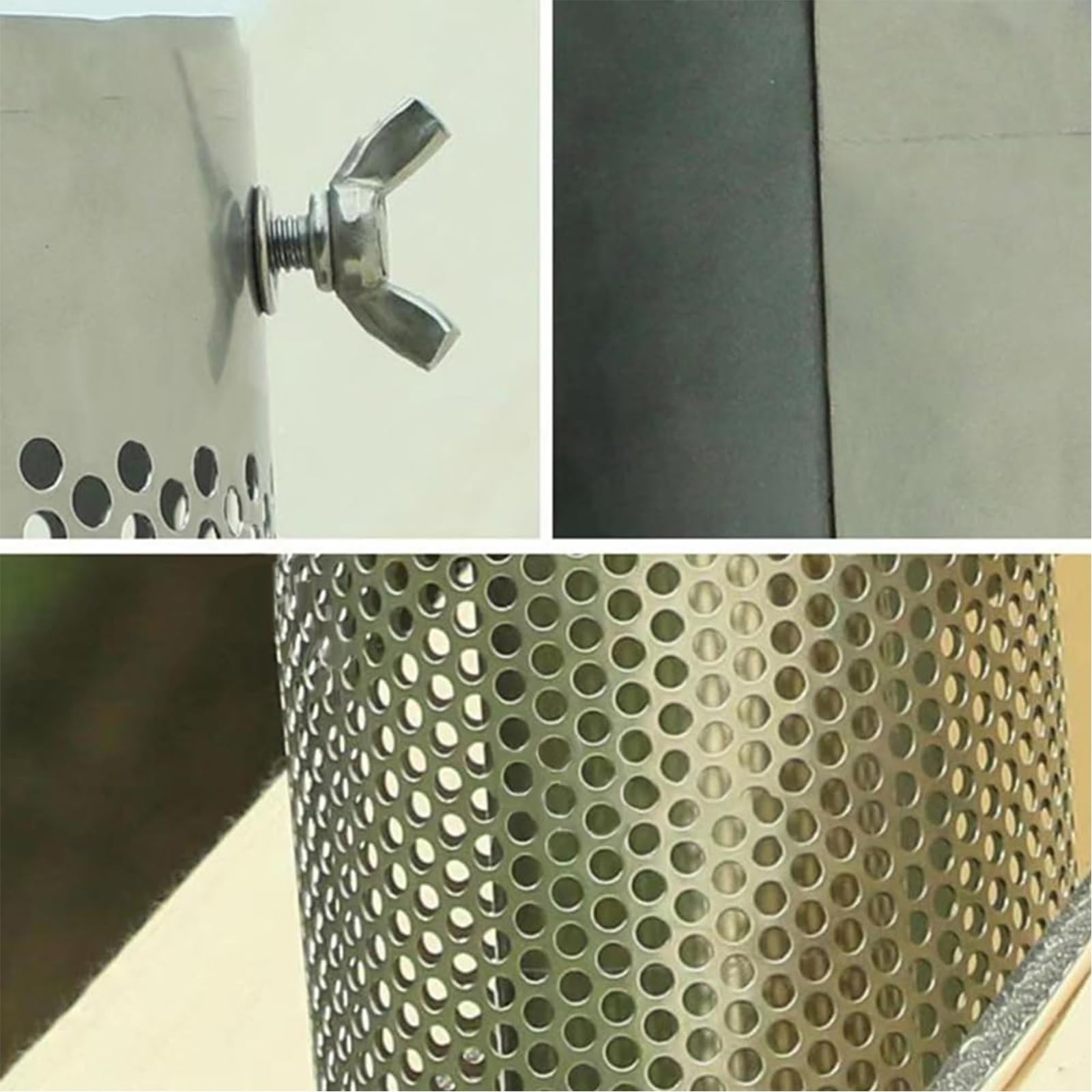 Estufa de acero inoxidable para chimenea, protección contra quemaduras para acampar al aire libre y actividades de cocina seguras