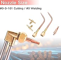 Vista 7 de Kit de antorcha de oxiacetileno – Kit de soplete de corte de soldadura portátil con medidores y boquilla larga de latón, tanques de oxi acetileno