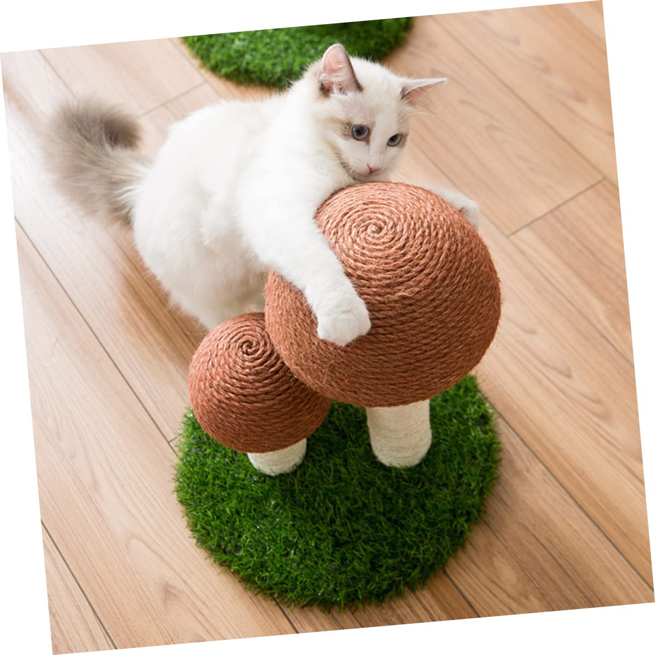 Kisangel Griffoir pour Chat Sisal avec Base Forme De Jouet à Gratter pour Chat Stimule Instinct Naturel Garde Actifs