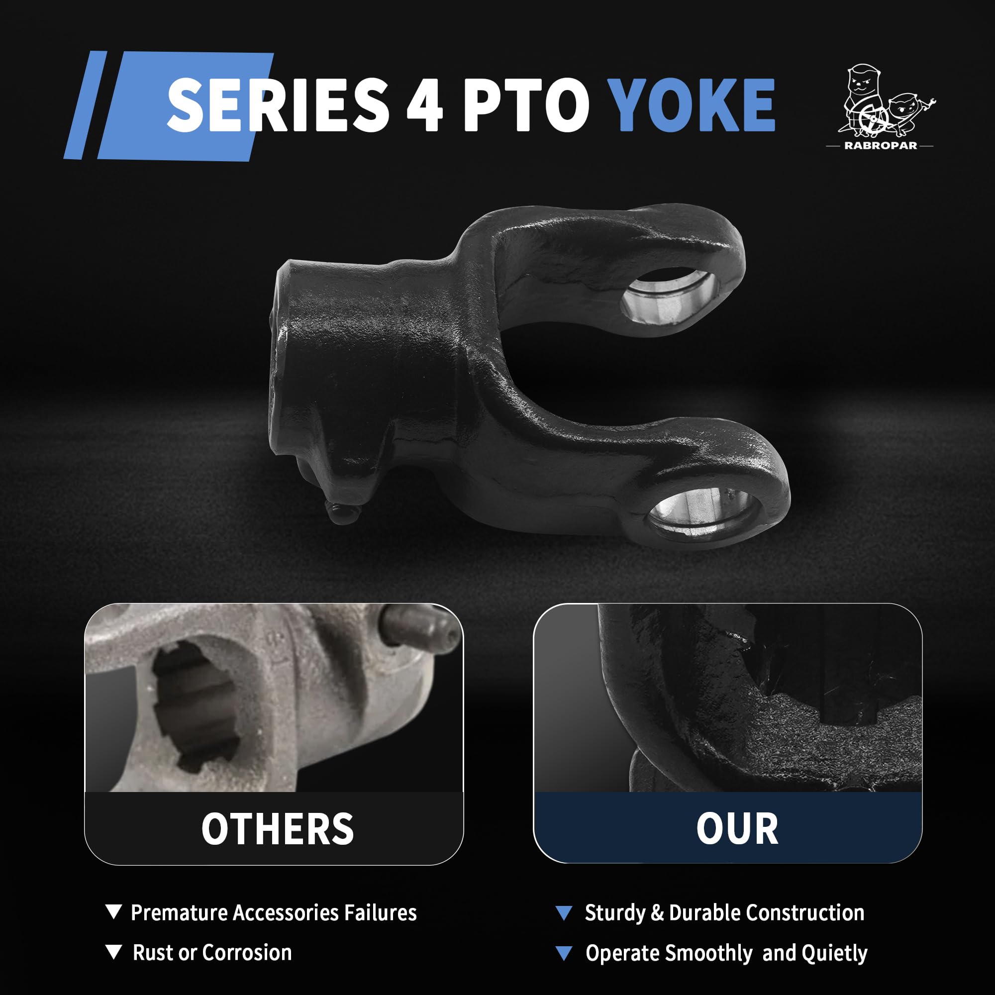 すとっく Amazon.com: RABROPAR PTO Tractor End Yoke 4 Series 1-3/8