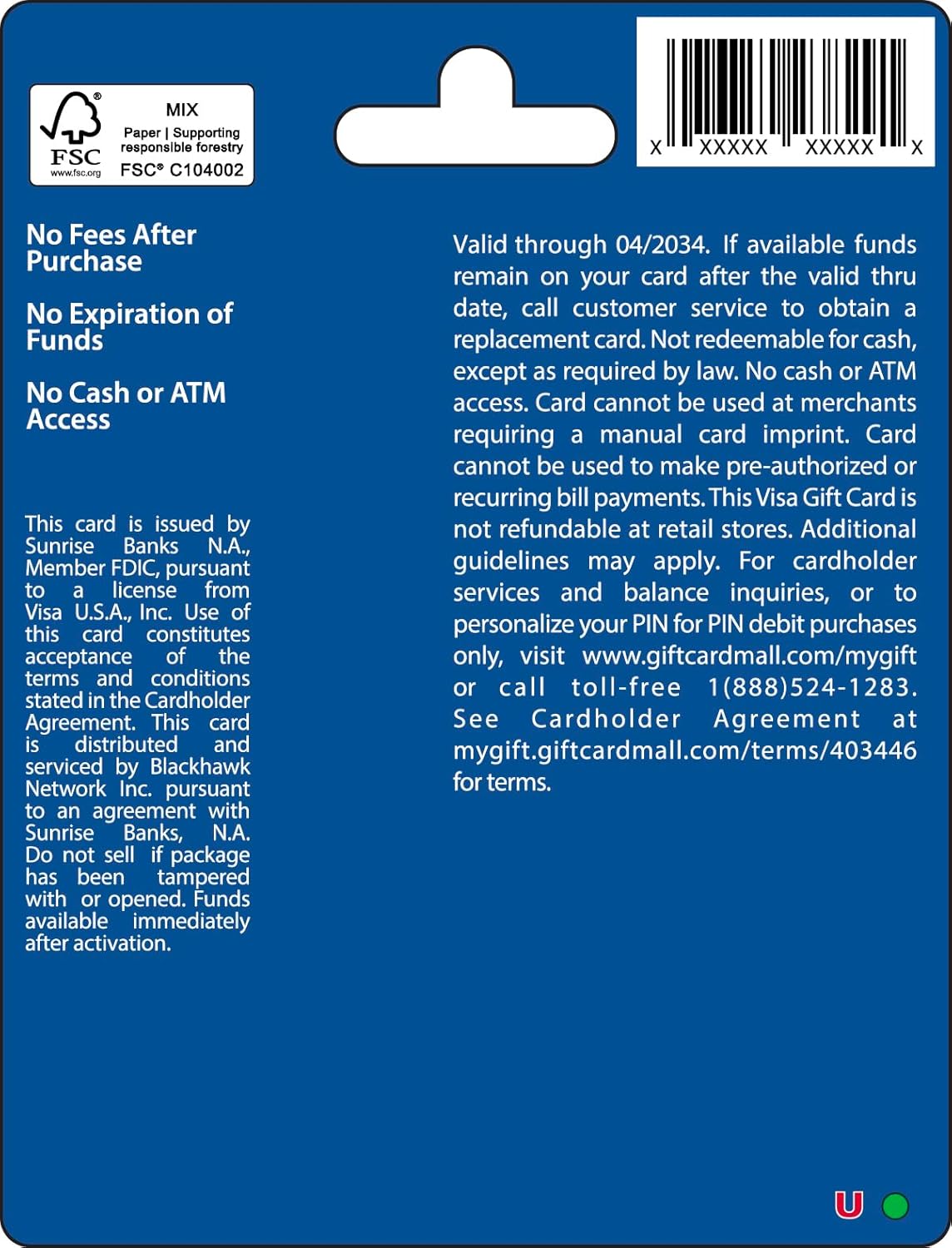 Visa Physical Gift Card $200 (plus $6.95 Purchase Fee) - Image 2