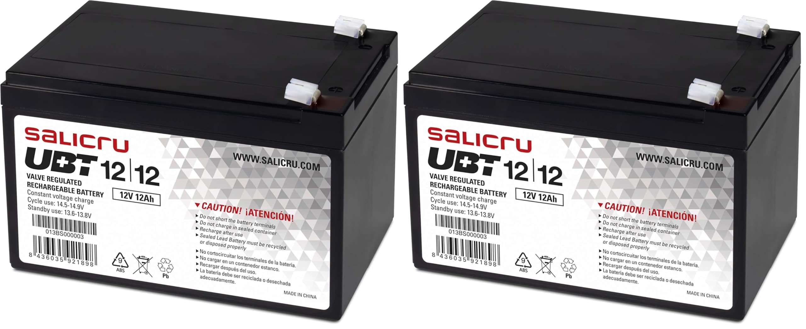 Salicru UBT 12/12 Batería para SAI/ups 12aH 12v (Confezione da 2)