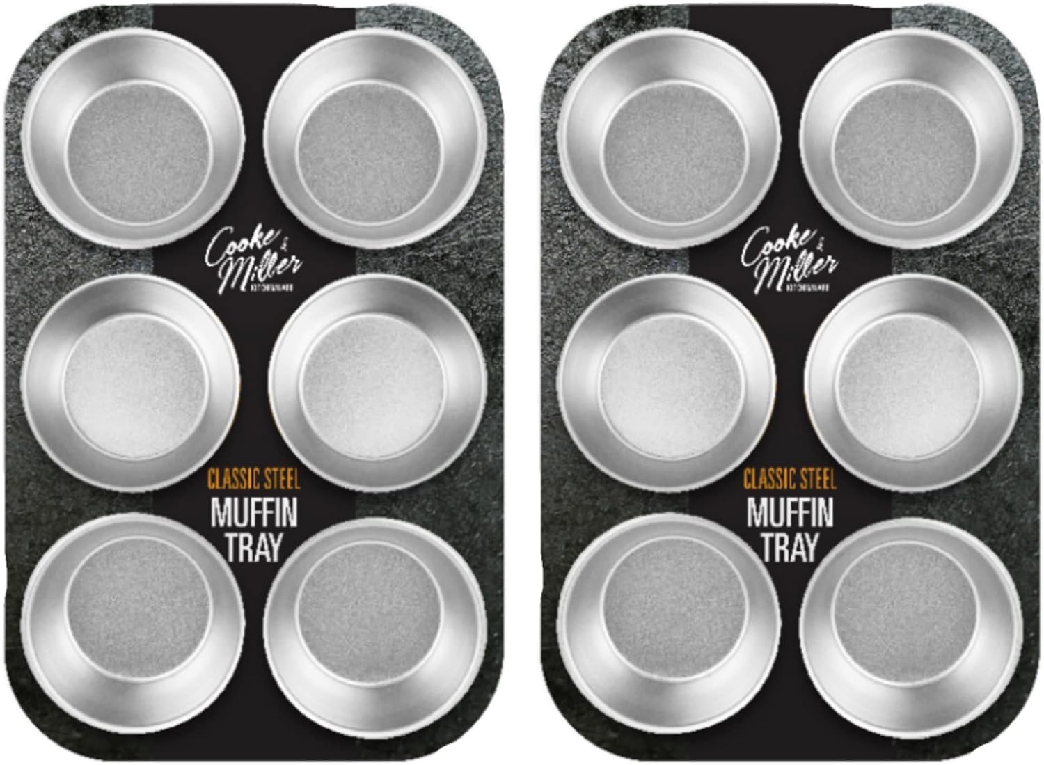ZYBUX - 12 Cupcake Baking Tray Stainless Muffin Baking Tins Non Stick Yorkshire Pudding Tray Muffin Baking Tray (2D x 26.5W x 35H)