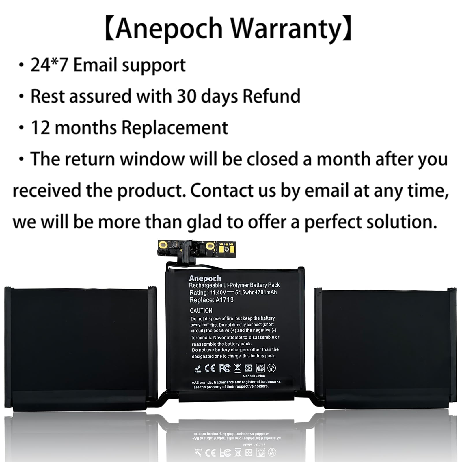 Amazon.com: Anepoch A1713 A1708 Laptop Battery Replacement for