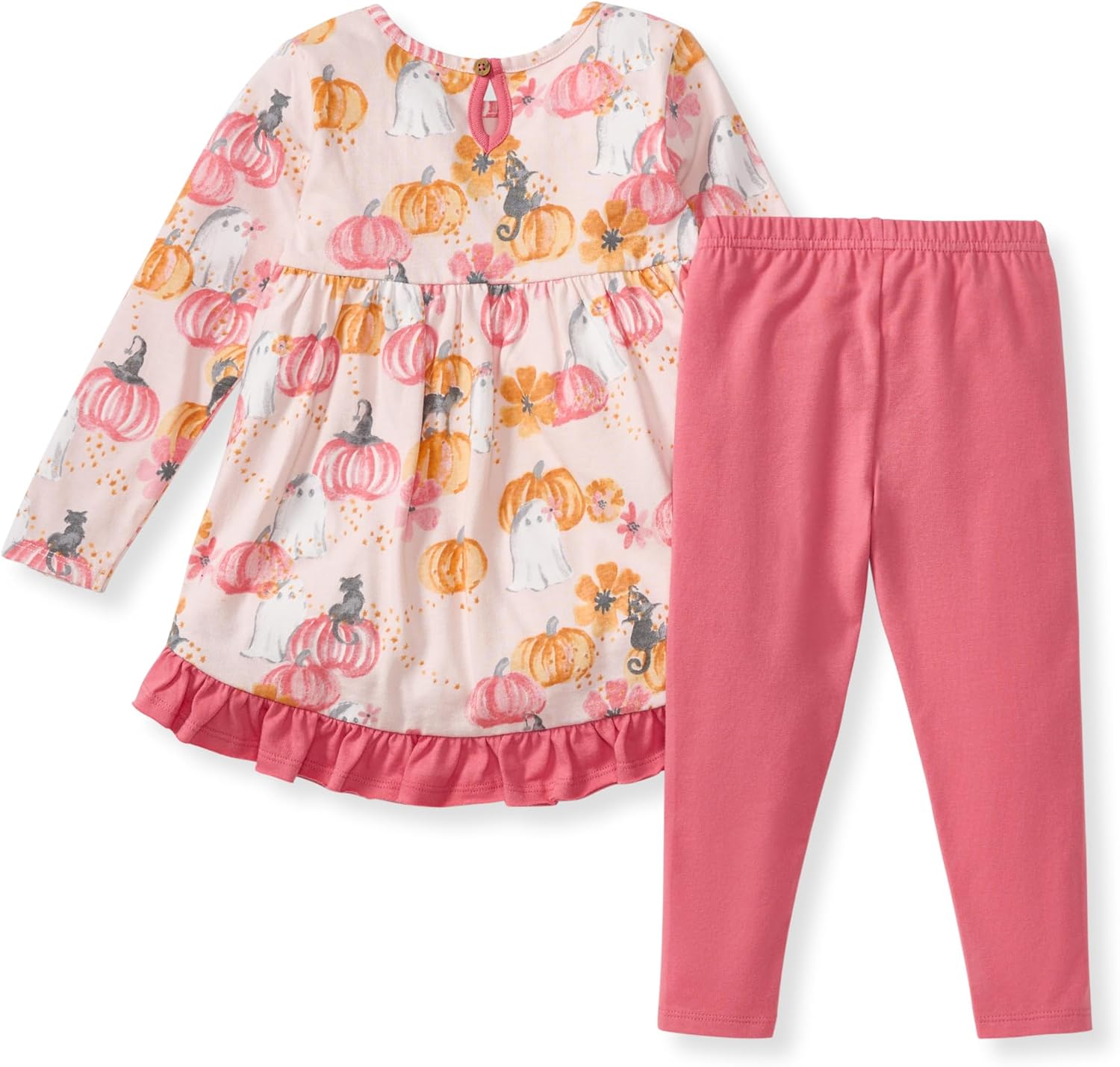 Burt's Bees Baby Baby Girls Long Sleeve Top and Pant Set, 100% Organic Cotton Outfit