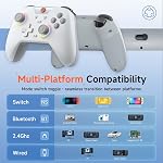 EasySMX X05 Wireless Controller for PC/Android/Steam Deck- Bluetooth Controller Gamepad with Hall Effect Joysticks and Trigger,Turbo,Rumble Vibration and RGB Lighting,Perfect for Soccer and All Video Games.
