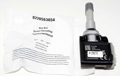 Miniatura 4 de Schrader 28360 Sensor de monitoreo de presión de neumáticos (TPMS) de repuesto de equipo original con abrazadera de 315 MHz, compatible con