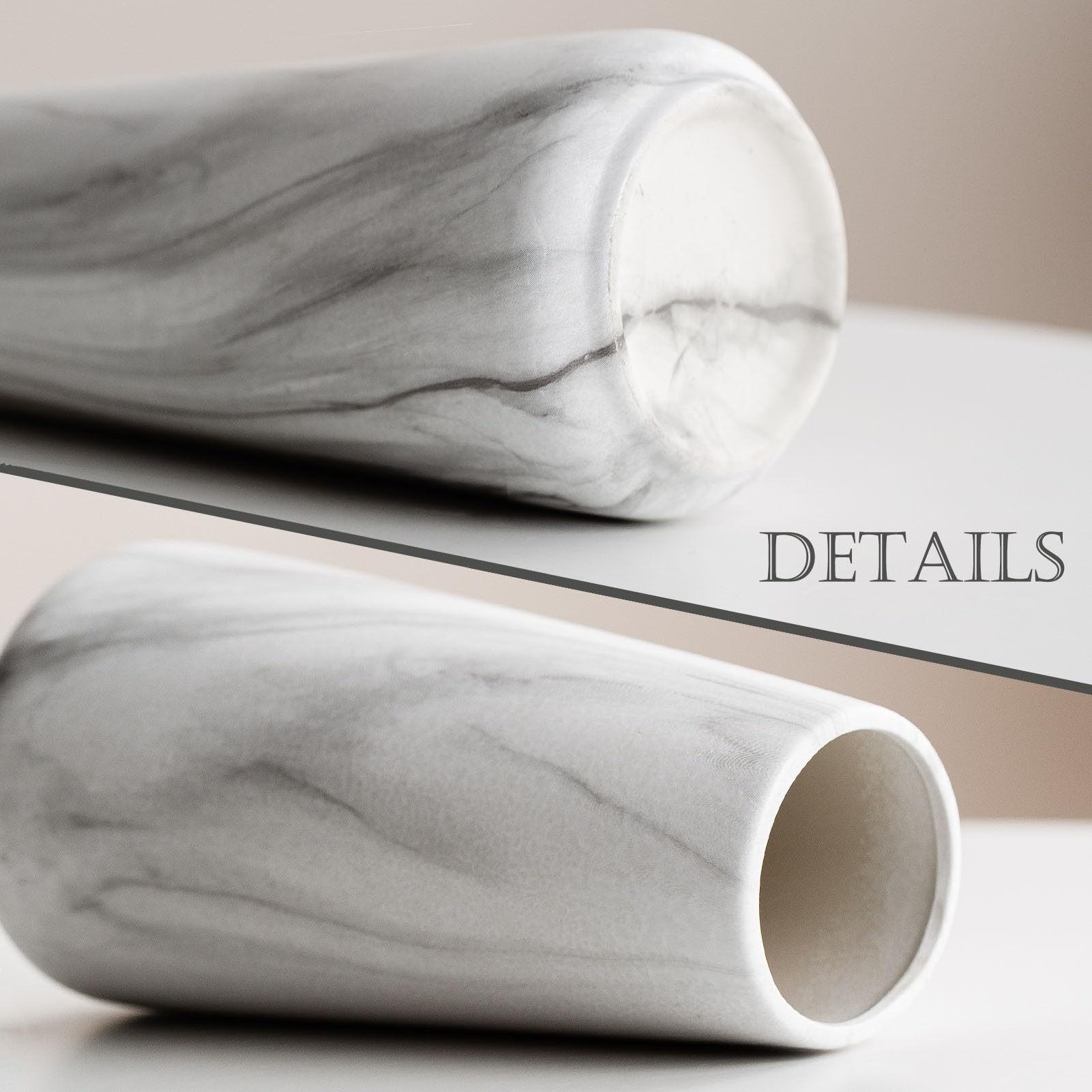 Best Marble Vases for 2026: 5 Picks for Real Rooms 2 HUBUISH Simple Boho Ceramic Flower Vase Marble White Big — product photo