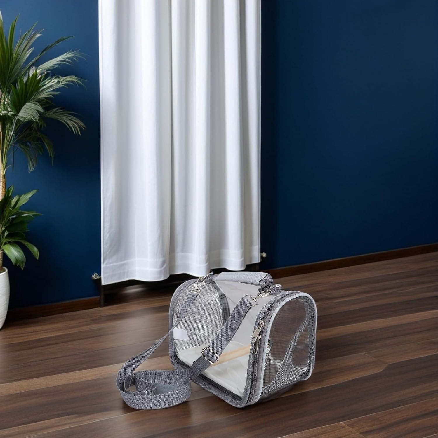 Zerodeko Portable Bird Travel Carrier Bag for Small Birds Parakeet and Conure Lightweight Design Featuring Stable Plastic and Wood Perch for Outdoor Takeout and Outings