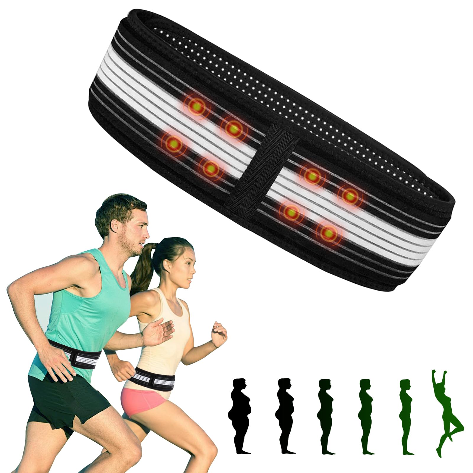 Cinturón de Soporte Sacroilíaco, Cinturón de Alivio del Dolor de Espalda, Transpirable Antideslizante Faja Lumbar para Hombres y Mujeres, Cinturon Pelvico (Medium)