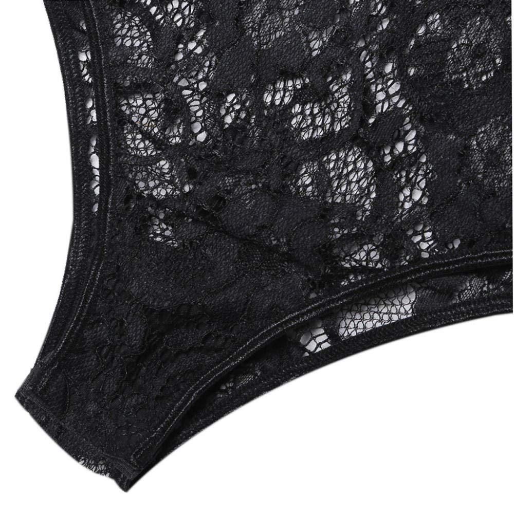 Bekleidung & Schuhe für Modepuppen Spitze Sexy Dessous Plus Size Frauen Transparenter Body Sexy Unterwäsche Langarm V-Ausschnitt Gemütliche Nachtwäsche