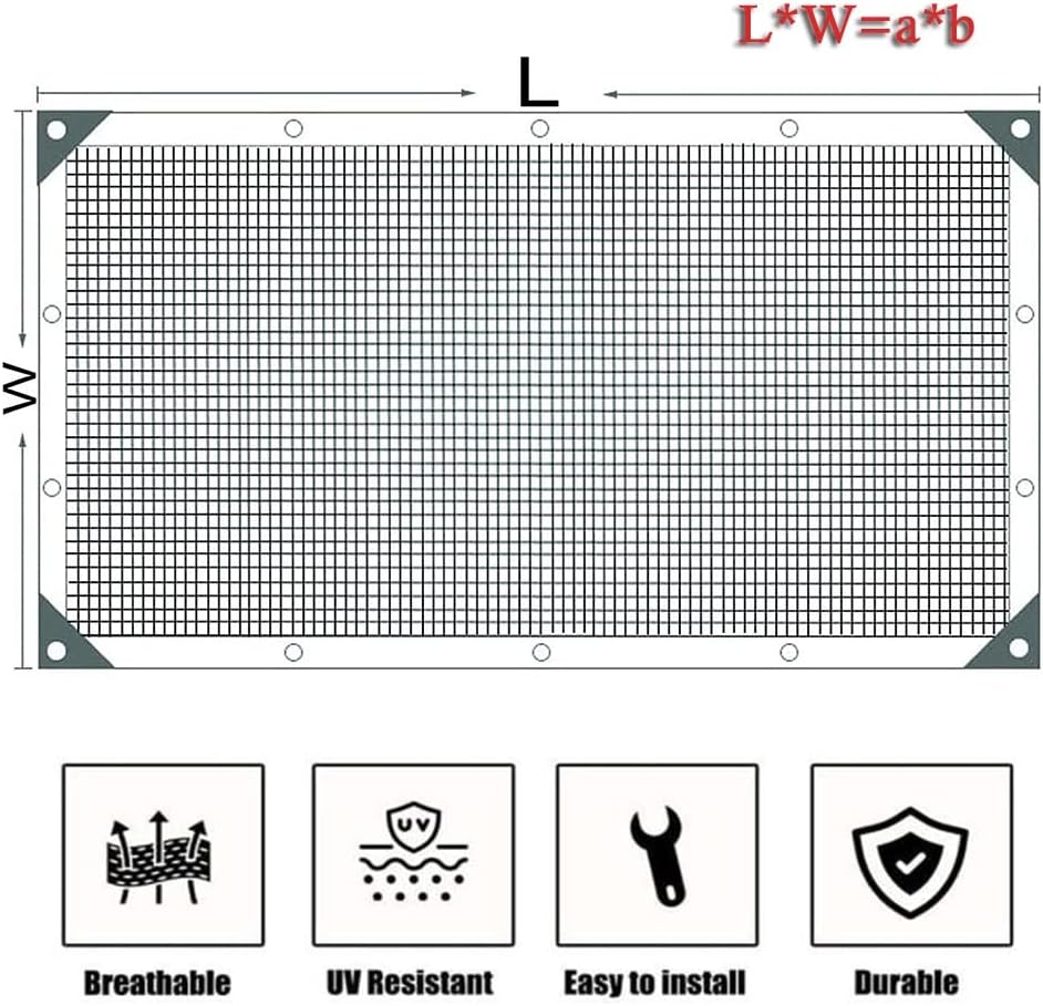 Reflective Aluminum Shade Cloth 4x7m - 75% UV Protection, Grommets Included, Durable Outdoor Garden Shade Netting, Silver Sun Block for Patio & Backyard