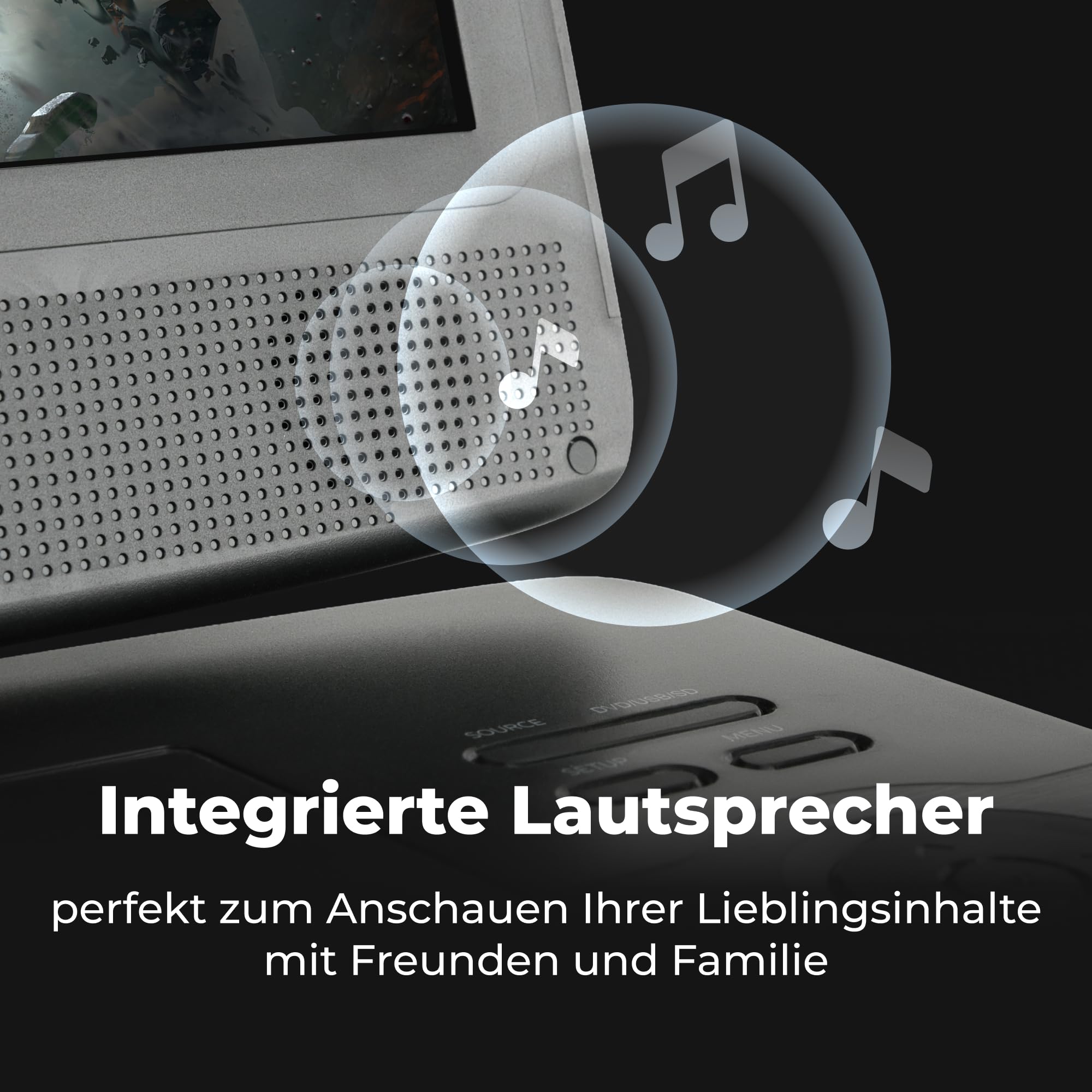 Denver MT-1097 Tragbarer DVD-Player 25.4cm 10 Zoll EEK: C (A - G) Akkubetrieb, inkl. 12V Kfz-Anschlu