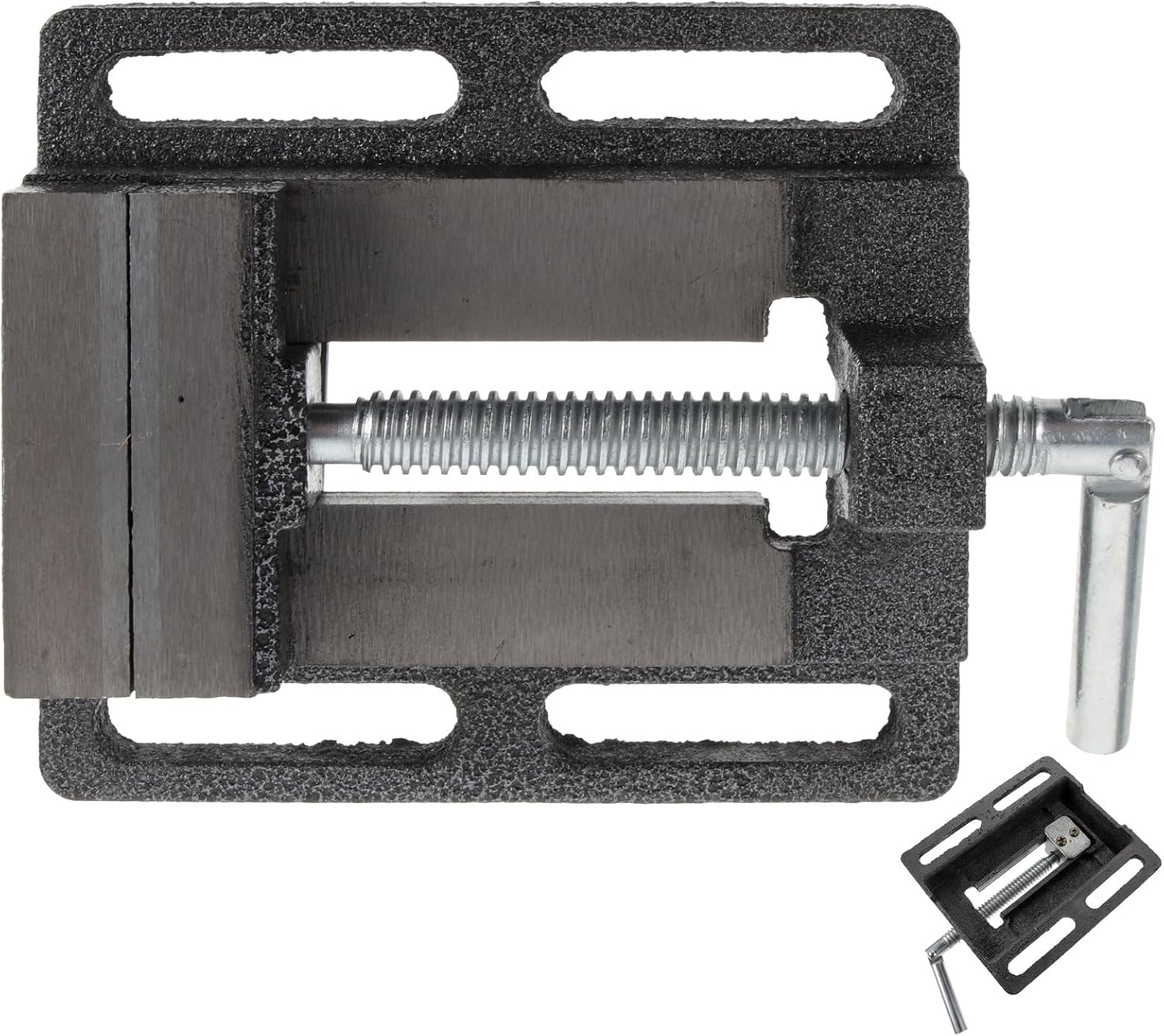 Vaguelly 3-inch Drill Press Vise Cast Iron Bench Clamp for Woodworking Table Vise Milling and Drilling Workholding Tool Random Color