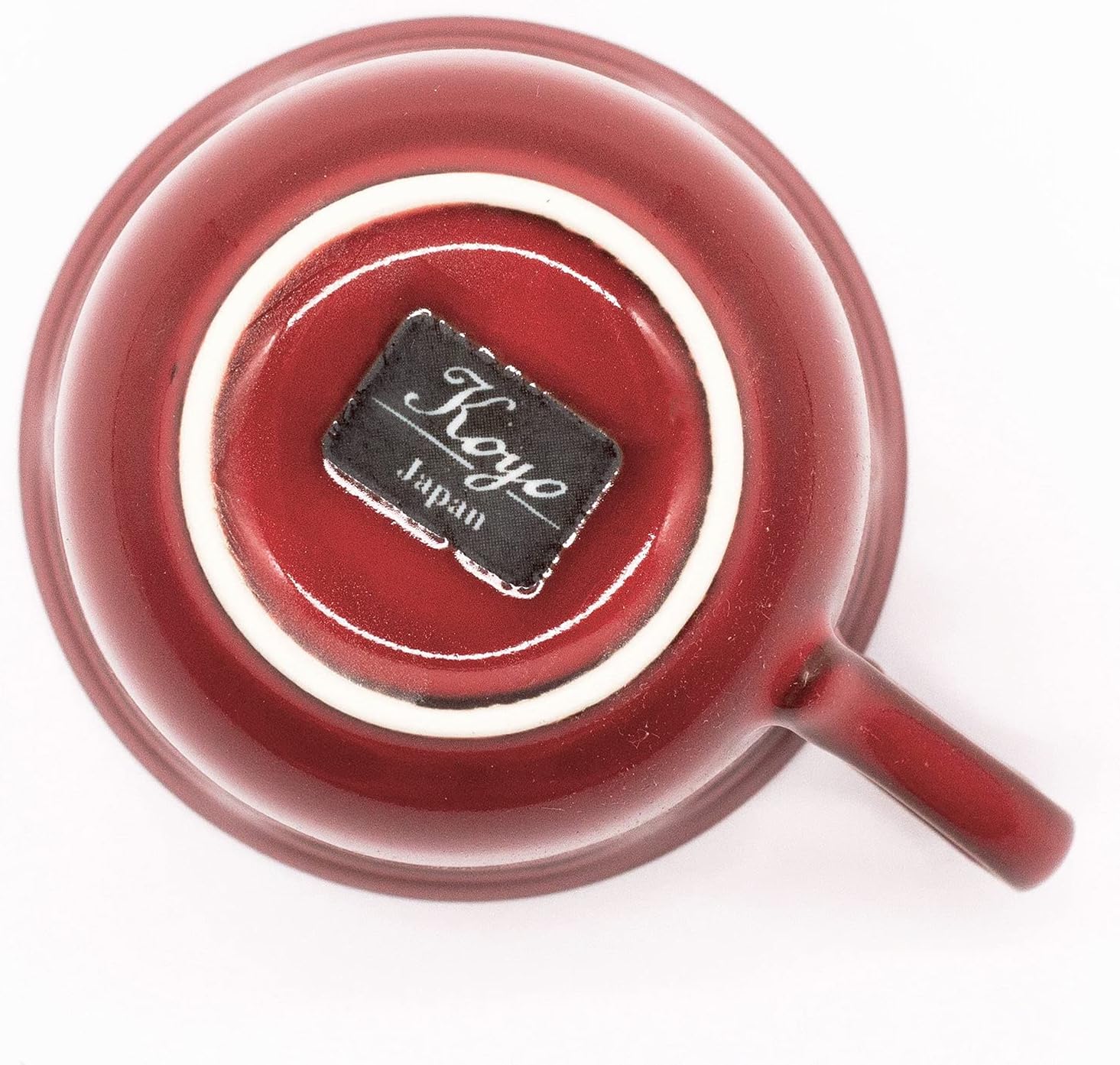 Koyo Raffine 15944052&15944055 Coffee Cup & Saucer, 6.1 fl oz (170 ml), Vintage Red, Made in Japan