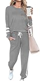 Lounge Sets for Women 2 Piece Travel Sweatsuits Fall Outfits Loungewear Matching Clothing Set 2025 S-3XL