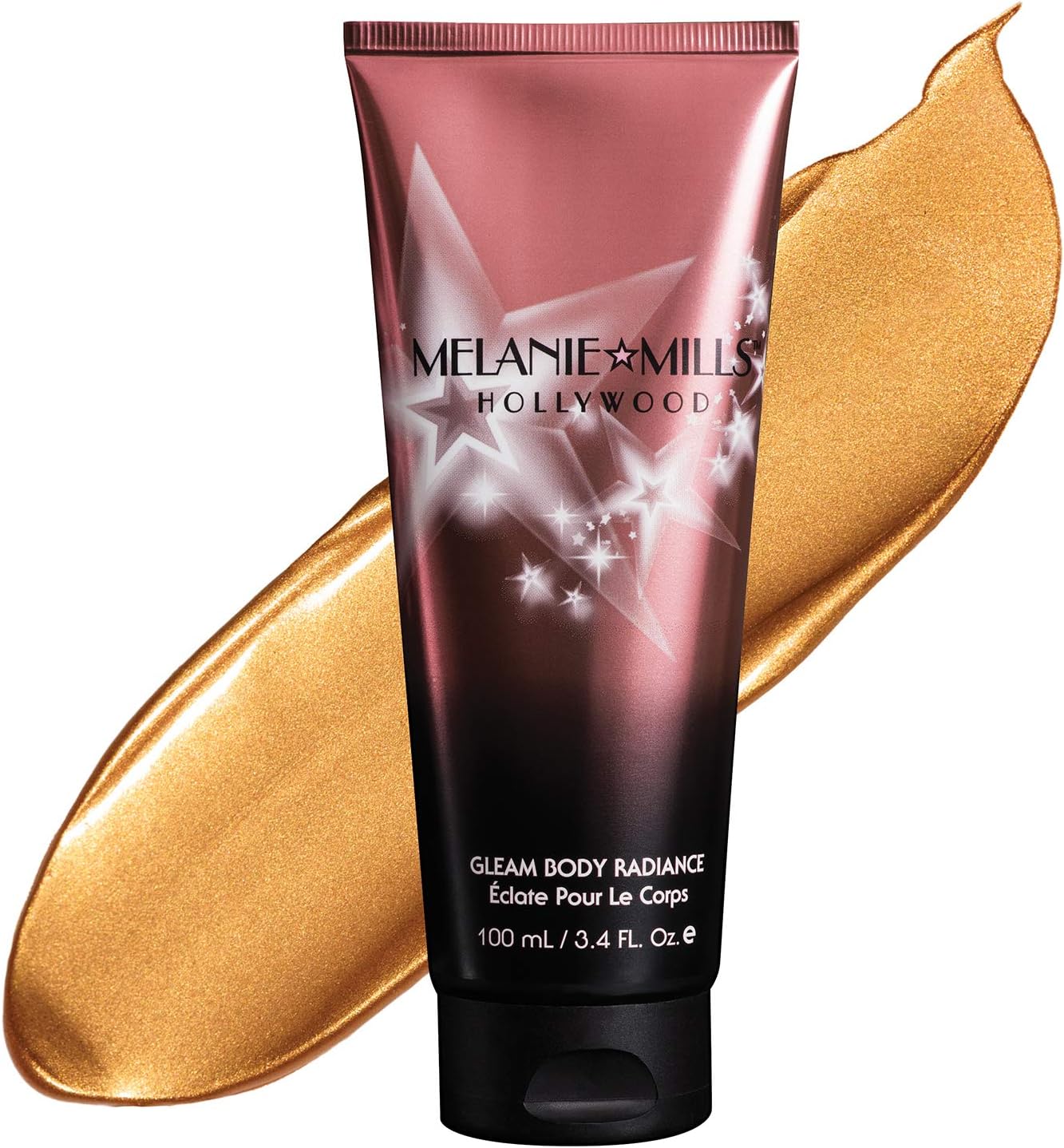 Melanie Mills Hollywood Gleam Body Radiance All In One Makeup, Moisturizer & Glow For Face & Body - Rose Gold