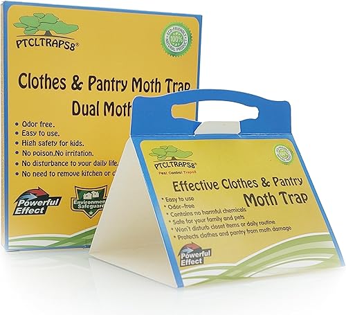 Trampas para polilla para ropa y despensa con feromona atrayente, segura, no tóxica sin insecticidas