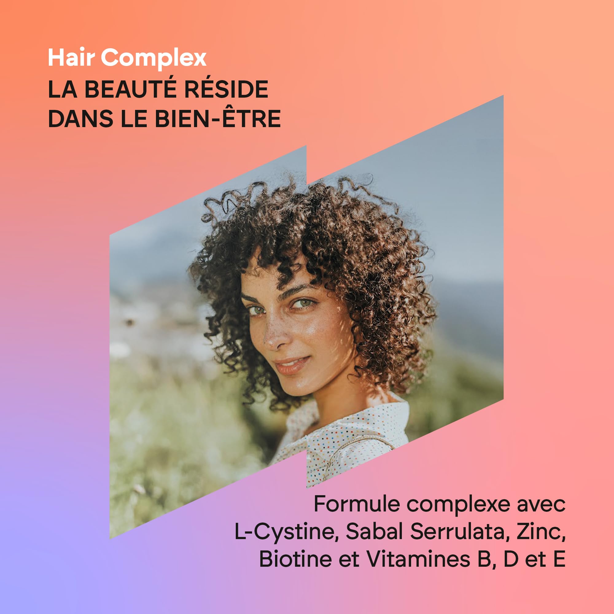 Vitamine Cheveux - [PRIX 2022] Biotine + Zinc + Sélénium + L-Cystine - Hair Complex Femme et Homme - 90 Gélules Végétariennes Nutralie
