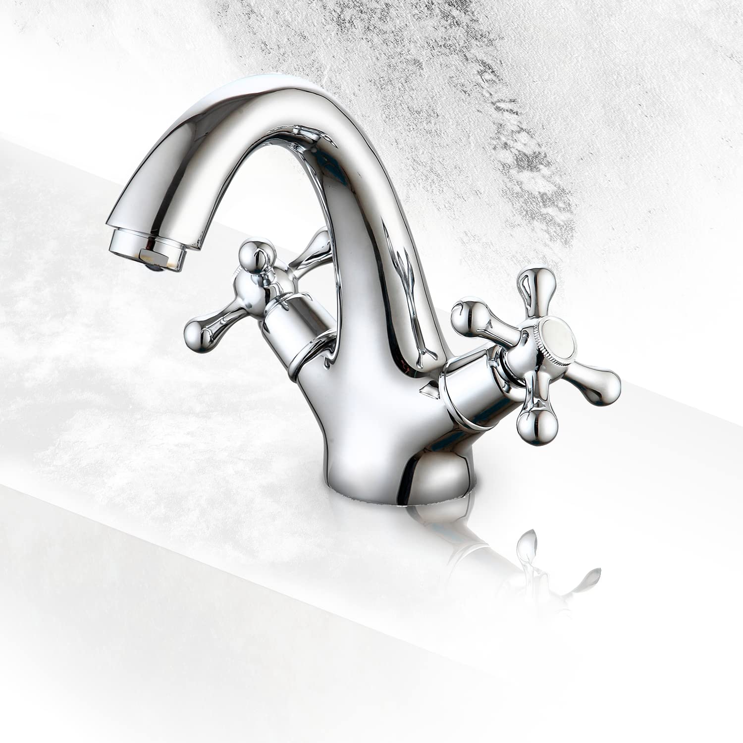 Grifo de lavabo serie Almendro en cromo