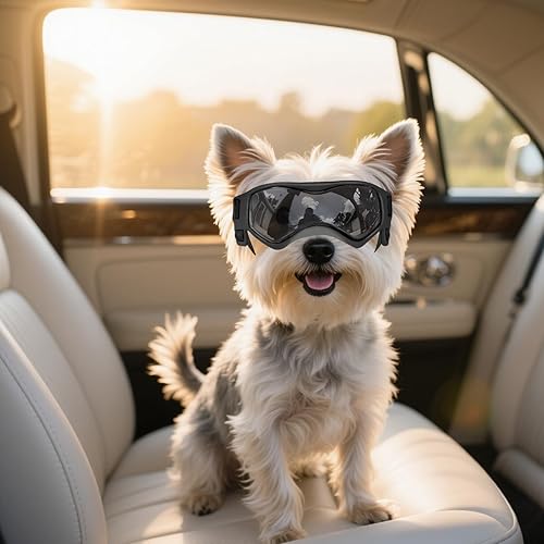 Miniatura 6 de NAMSAN Gafas de sol para perros pequeños con protección UV, protección de ojos para perros, gatos, en forma de arco para cachorros, gafas antivaho