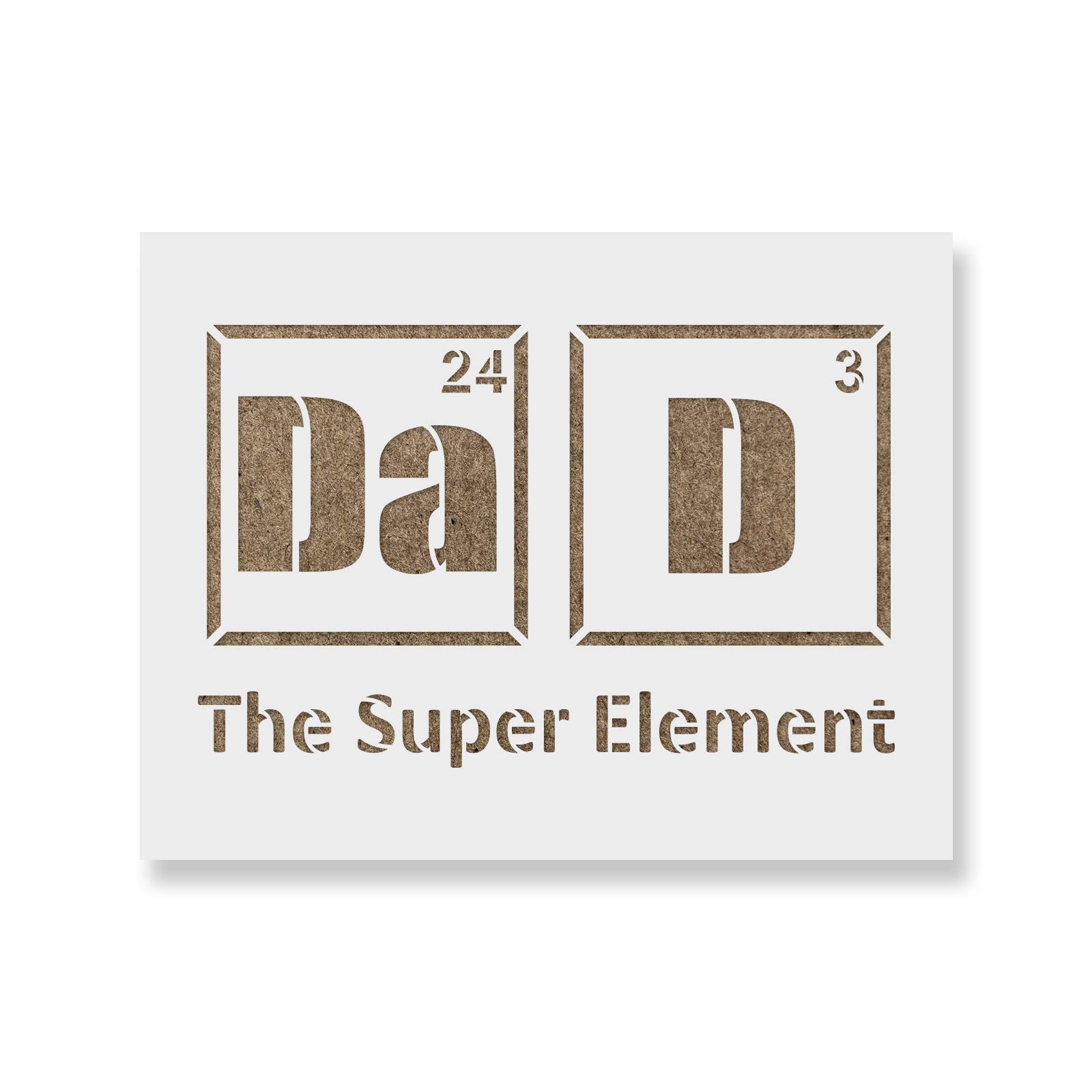 Dad Element Science Stencil - Versatile for Celebrating Family Milestones, Fathers Day Stencil