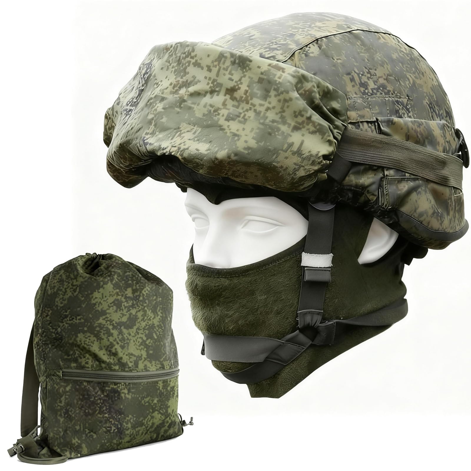 Komplettes Set Russischer Ausrüstung, Schnelle Taktische Stoßhelme, Grüne Camouflage-Cosplay-Outdoor-Feld-Airsoft-Paintball-Ausrüstung