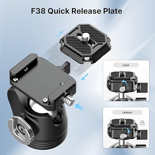 Miniatura 4 de MT-68 F38 Trípode flexible de liberación rápida pulpo viaje trípode para cámara DSLR 6.6 lbs carga máxima cámara resistente Vlogging Selfie trípode