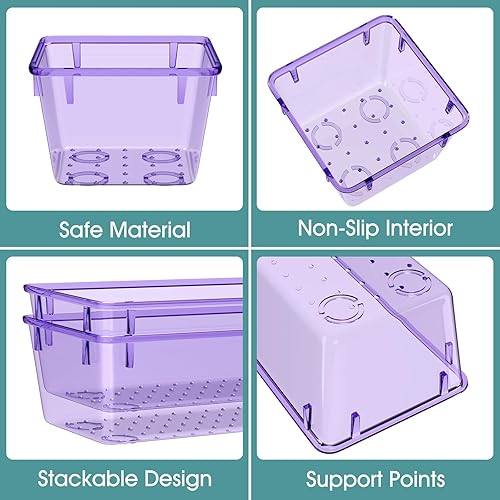 Miniatura 3 de WOWBOX 25 PCS Plastic Drawer Organizer Set, Desk Drawer Divider Organizers and Storage Bins for Makeup, Jewelry, Gadgets for Kitchen, Bedroom
