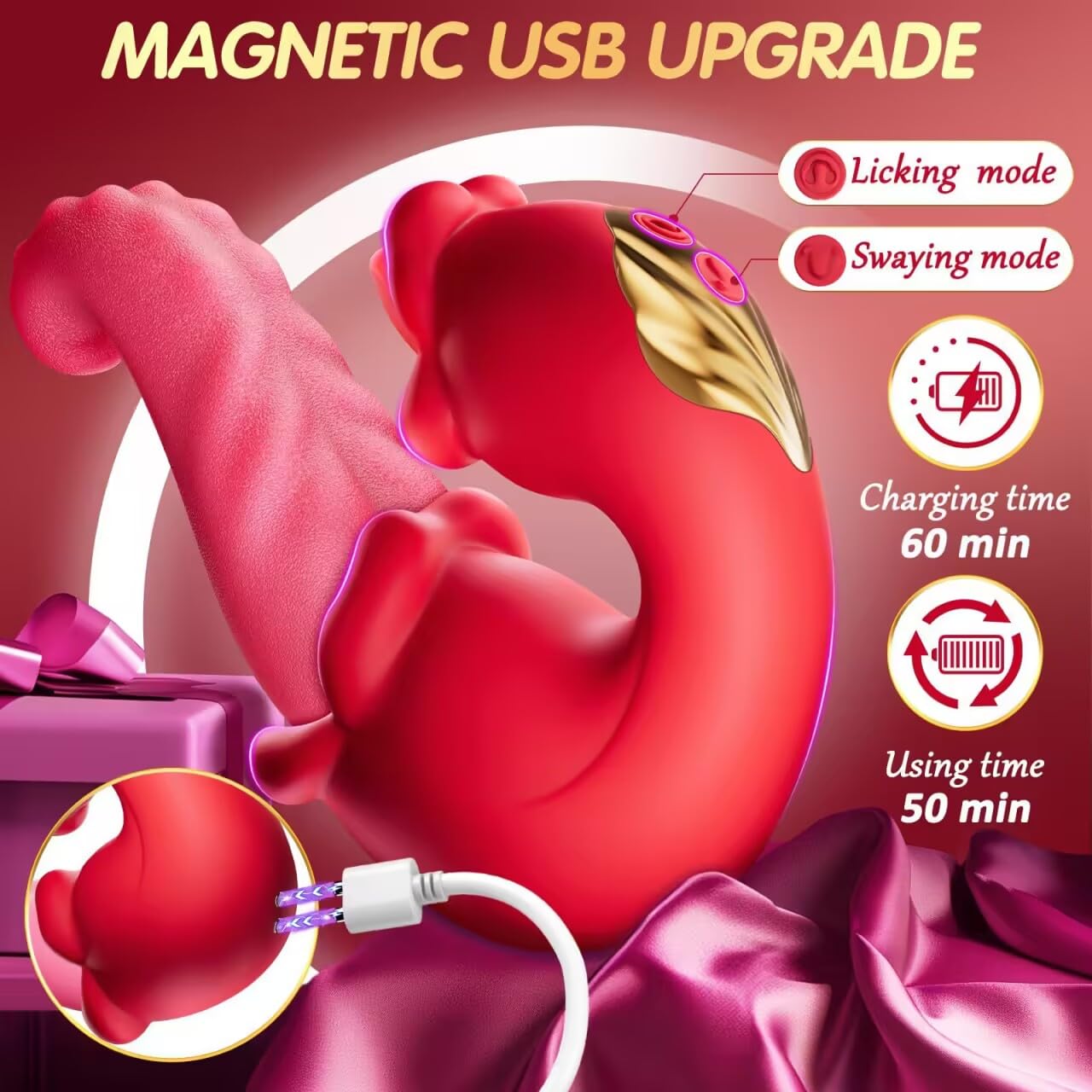 New Female Portable Adult Toy Machine, Rabbit Tool Tongue Licking and Sucking 10 Modes Machine, Adult Tool Female Gift