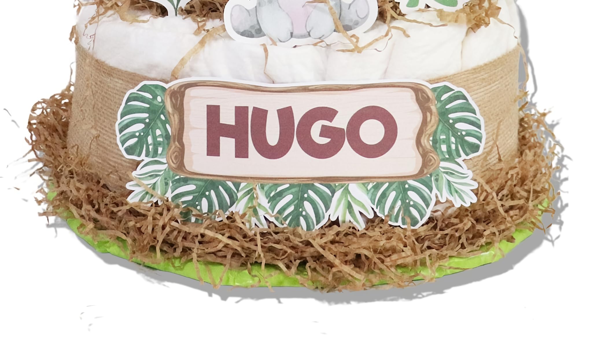 Tarta de pañales 4 pisos modelo SELVA - Regalos para recién nacido - baby shower - TARTAS DE PAÑALES Y MÁS