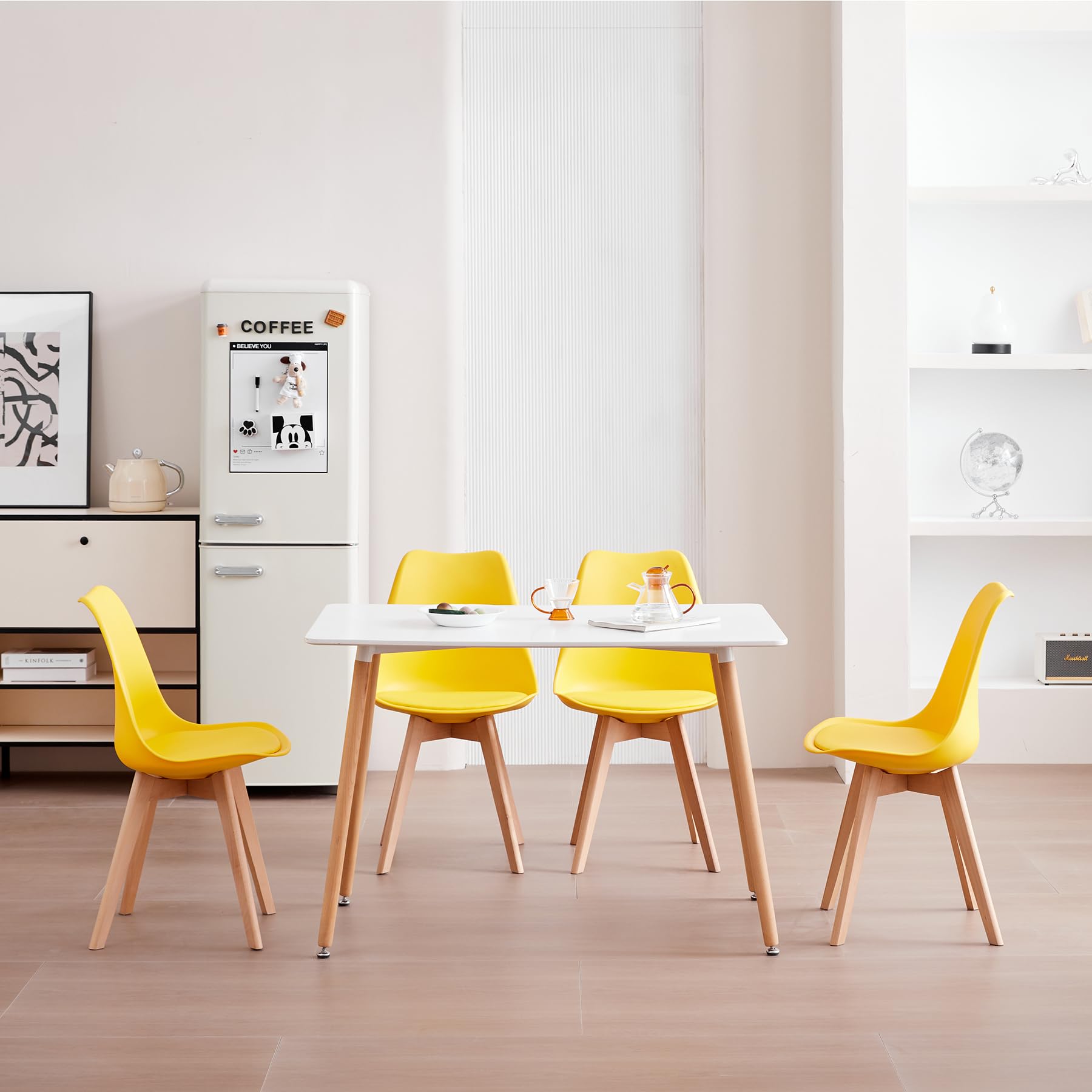 Lot De 6 Chaises Salle à Manger Grises - Chaises Empilables Rembourrées Pieds Métal Noir Moderne