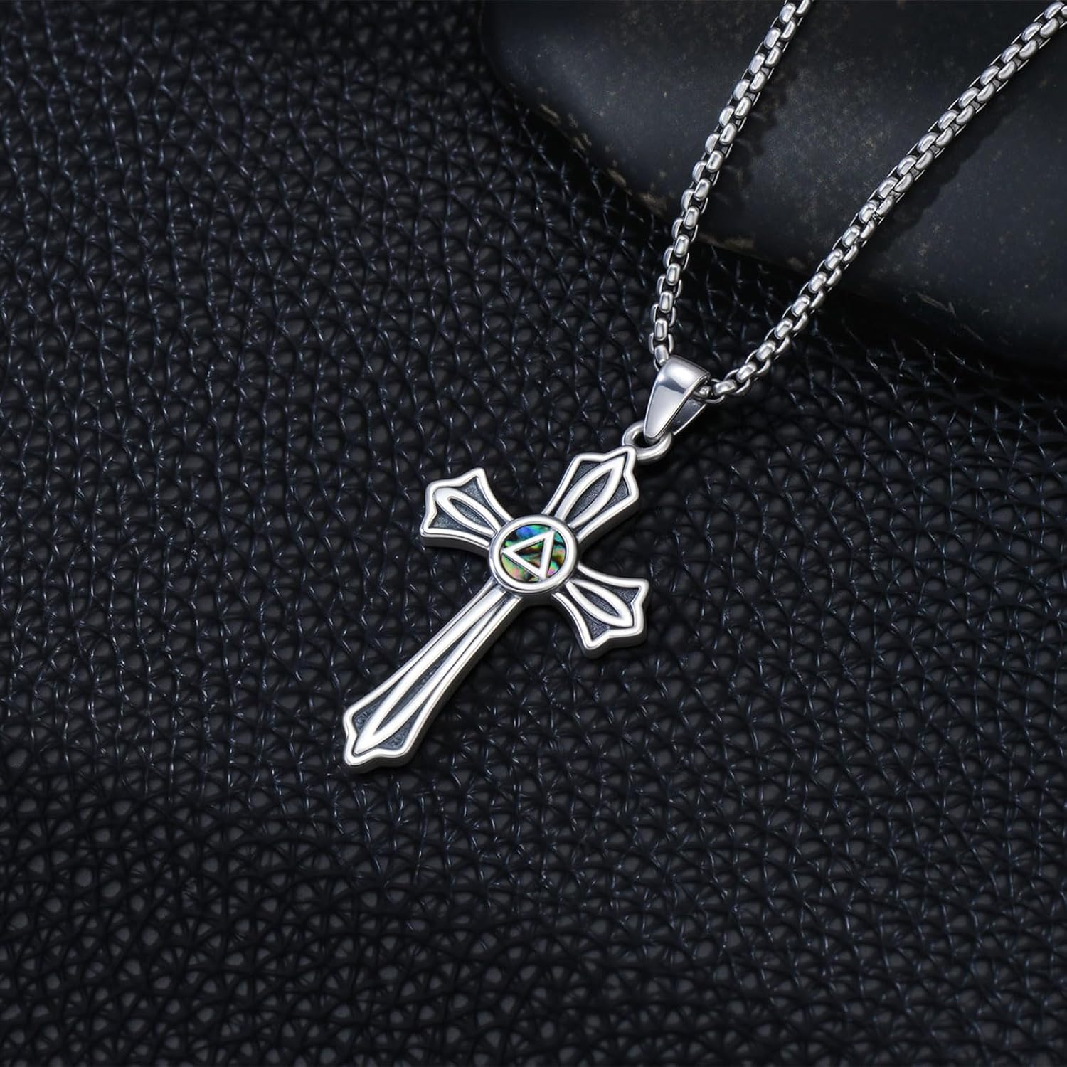 Sobriety Gifts 925 Sterling Silver AA Sobriety Pendant Necklace Alcoholics Anonymous Jewelry Sober Gifts for Men Women - Image 6