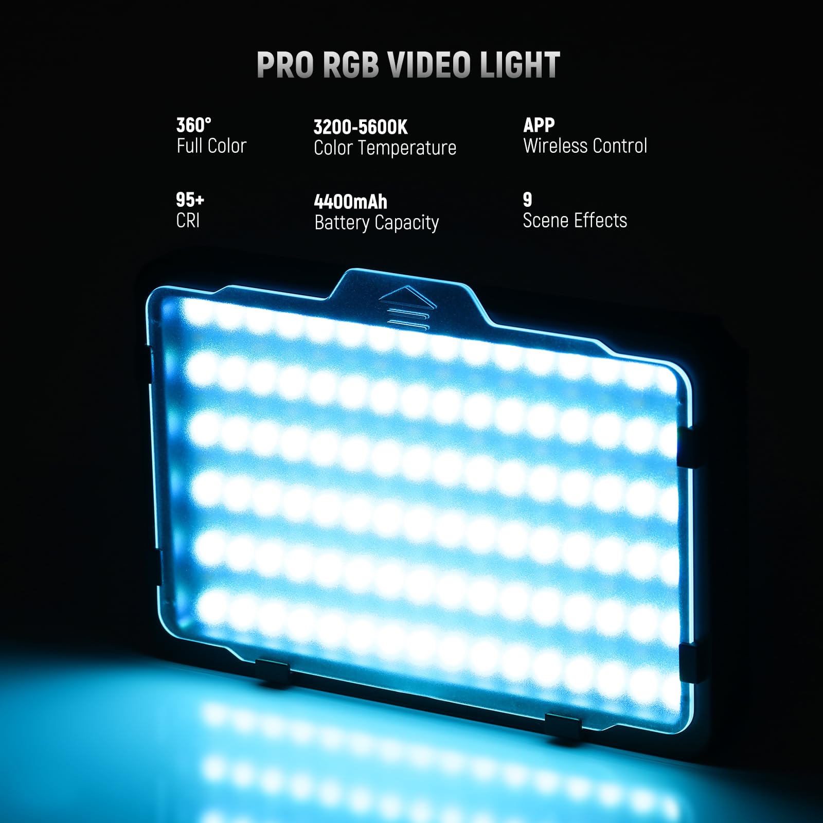 NEEWER Lampa wideo RGB z 4300 mAh NP-F750 zapasowa bateria, sterowanie aplikacją 360° kolorowy LED kamera kluczowe oświetlenie CRI95+ możliwość ściemniania do studyjnej lustrzanki cyfrowej, fotografii