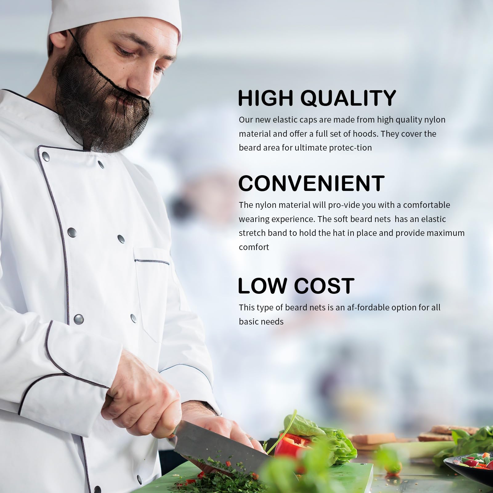 Disposable Beard Nets for Food Service -5