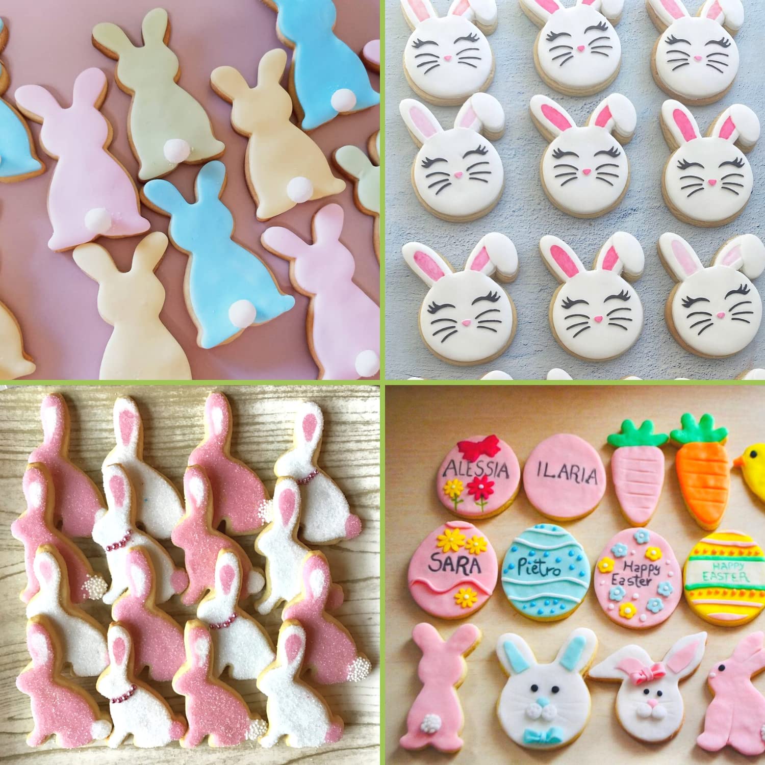 Set Di 6 Formine Per Biscotti Pasquali In Metallo – Coniglietto, Uovo E Motivi Festivi, 4-10,5 Cm