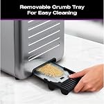 Salton Touchscreen Toaster | 2 Slice Digital Toaster | Intuitive Touch Controls | 6 Precise Shade Settings | Memory & Single Slice Functions | Removable Crumb Tray | Anti-Jam Safety Shut-Off