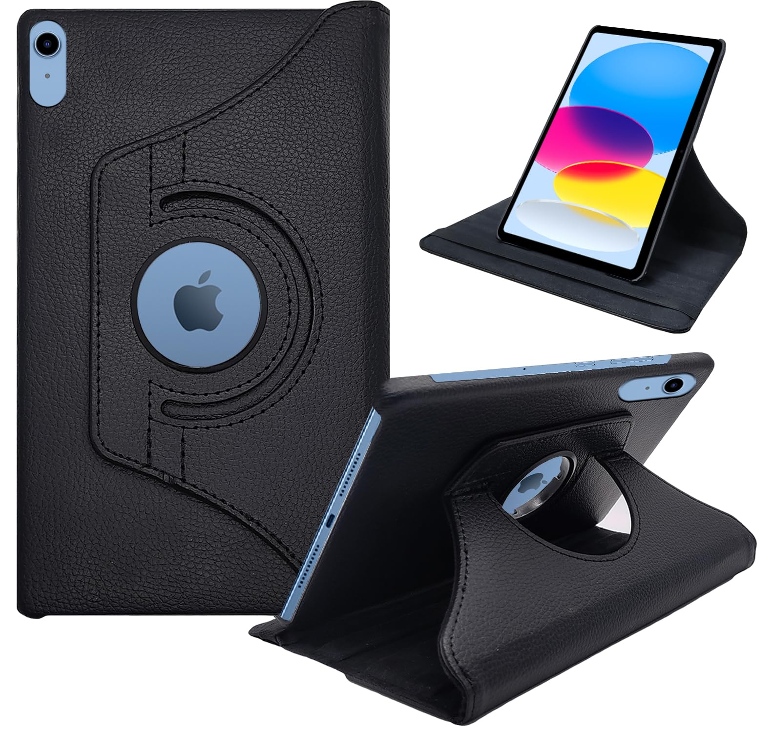 CEDO iPad 10 (10th Generation) (10.9 inch) Flip Cover | Leather Finish | 360 Degree Rotate Flip Cover | Shockproof Stylish Back Cover Case for iPad 10 Gen (10th Generation) (10.9 inch) (Black) (B0CWDC6L9P) Amazon Price History, Amazon Price Tracker