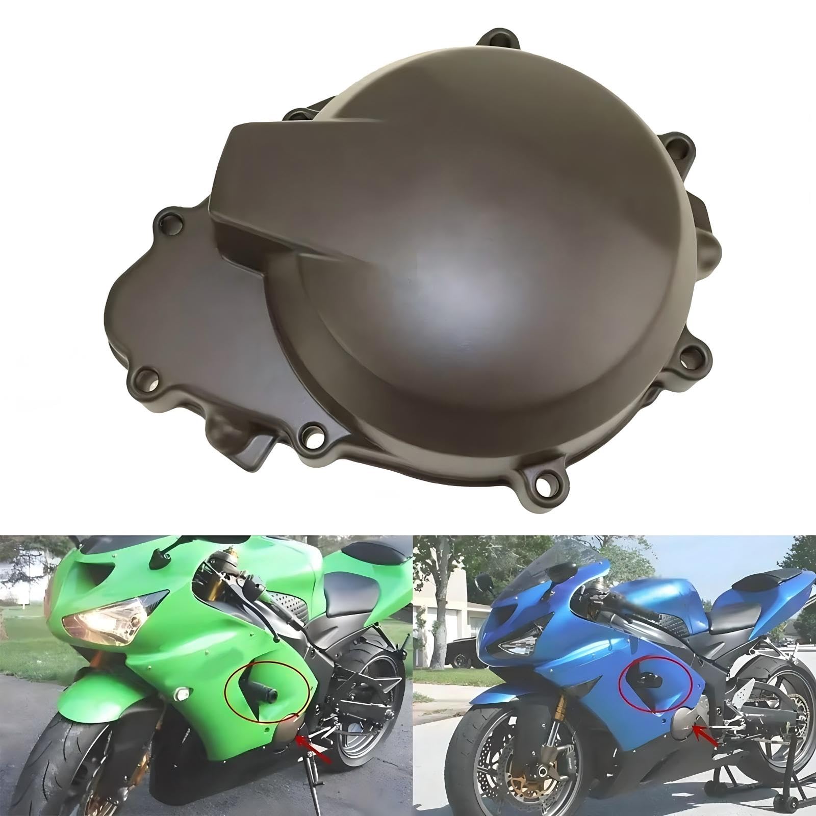 Alloggiamento Statore Moto Compatibile Con Per Ninja Per ZX6R 636 Per ZX-6R 2005-2006 Motore Motociclo Statore Copertura Lato Sinistro Carter Parti Ricambio