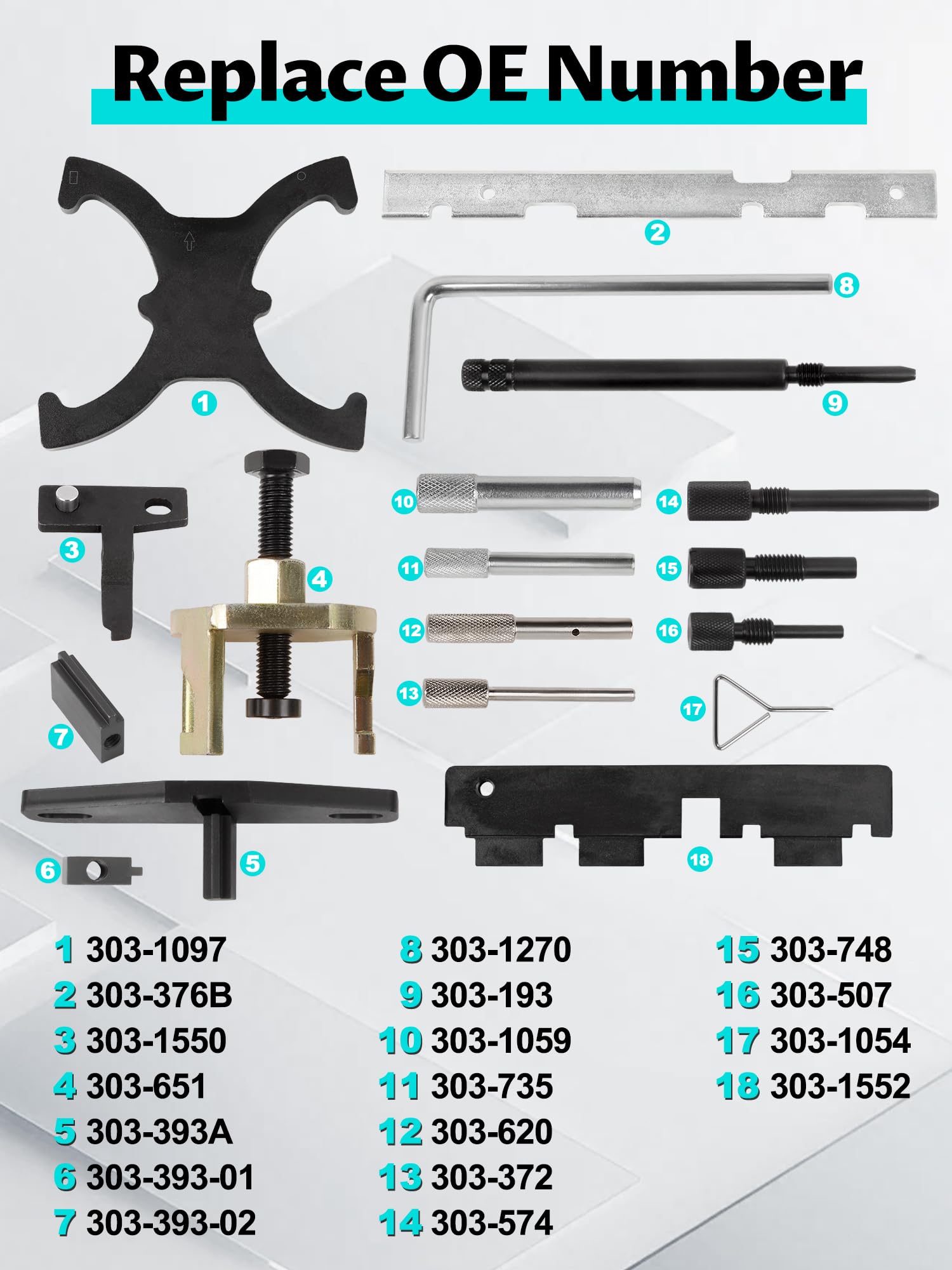 Engine Camshaft Timing Tool Kit For For D Mazd Crankshaft Flywheel Locking Tools 1 4 1 6 1 8 2 0 Di Tdci Tddi 1 6 Ti Vct 1 5 1 6 Vvt 2 3l 2 5l 303 1097 303 1550 303 1556