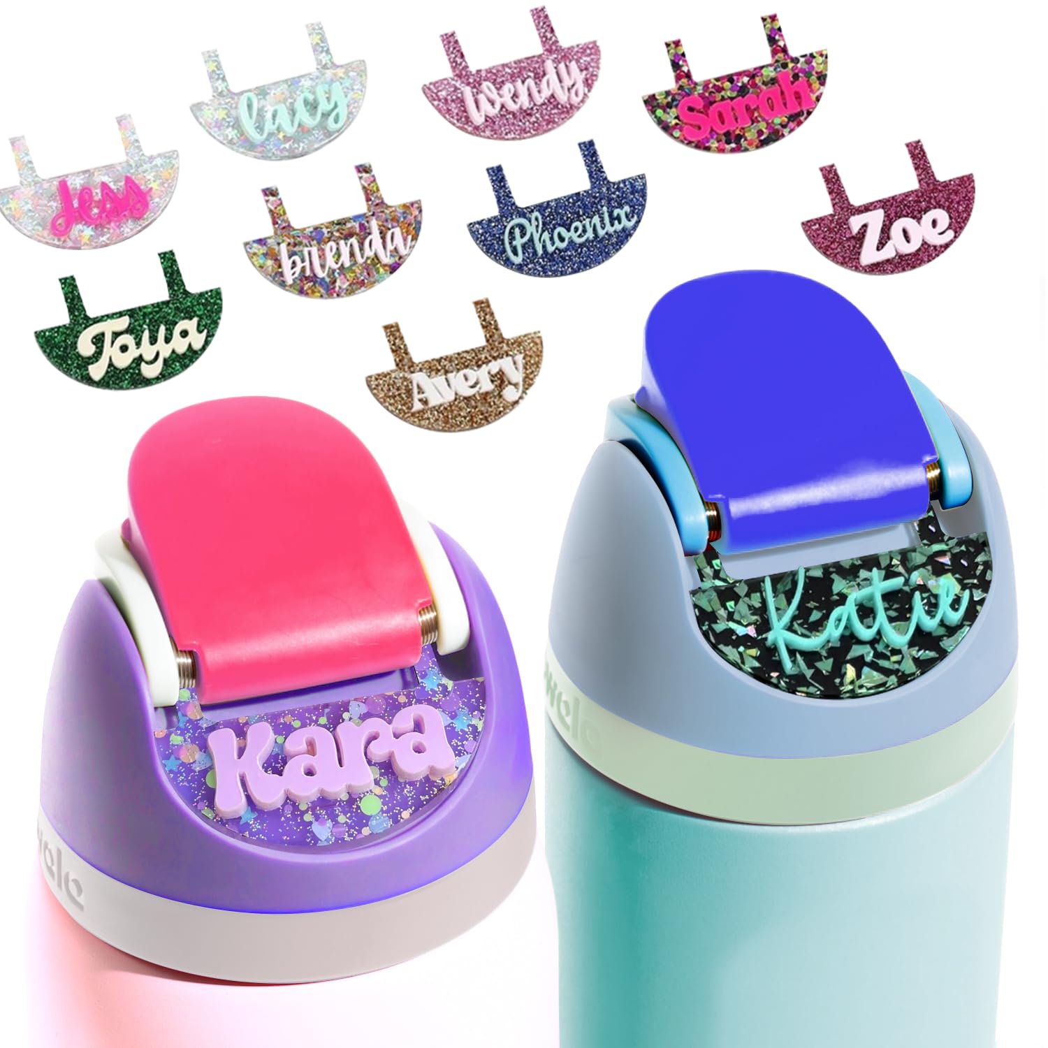 NIMBUSSS Personalized 3D Name Plate Compatible with Owala Water Bottle 24oz 32oz 40oz | 100 Color Options, 12 Font Options | Custom Name Plate Freesip