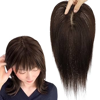 Amazon.co.jp: knnzk ヘアピース 人毛 部分ウィッグ 頭頂部