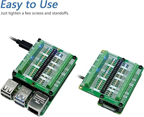 Miniatura 2 de Freenove Placa de ruptura para Raspberry Pi 5 / 4B / 3B+ / 3B / 3A+ / 2B / 1B+ / 1A+ / Zero 2 W/Zero W/Zero, protector de bloque de terminales con