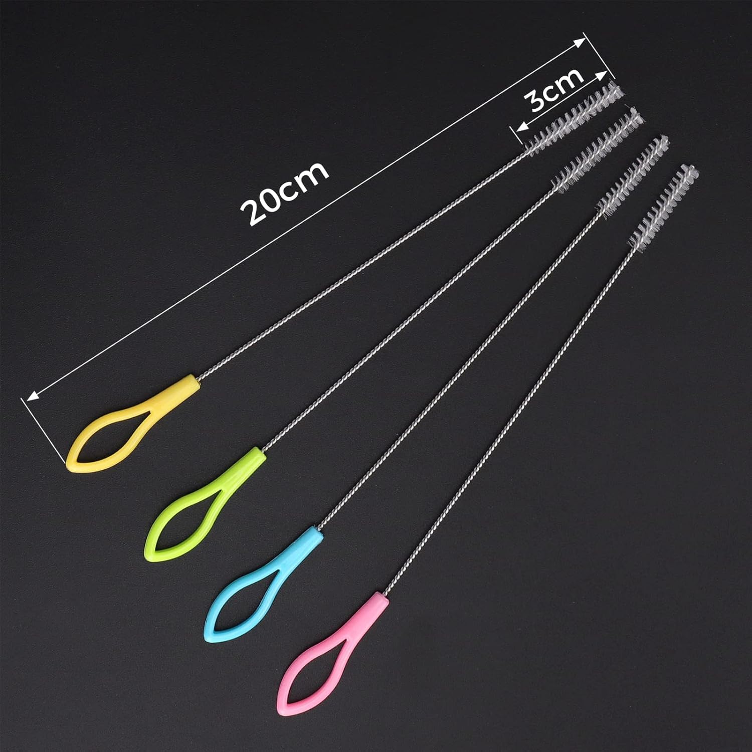 Lot de 7 brosses de nettoyage pour paille - 30 cm - Tubes à essai