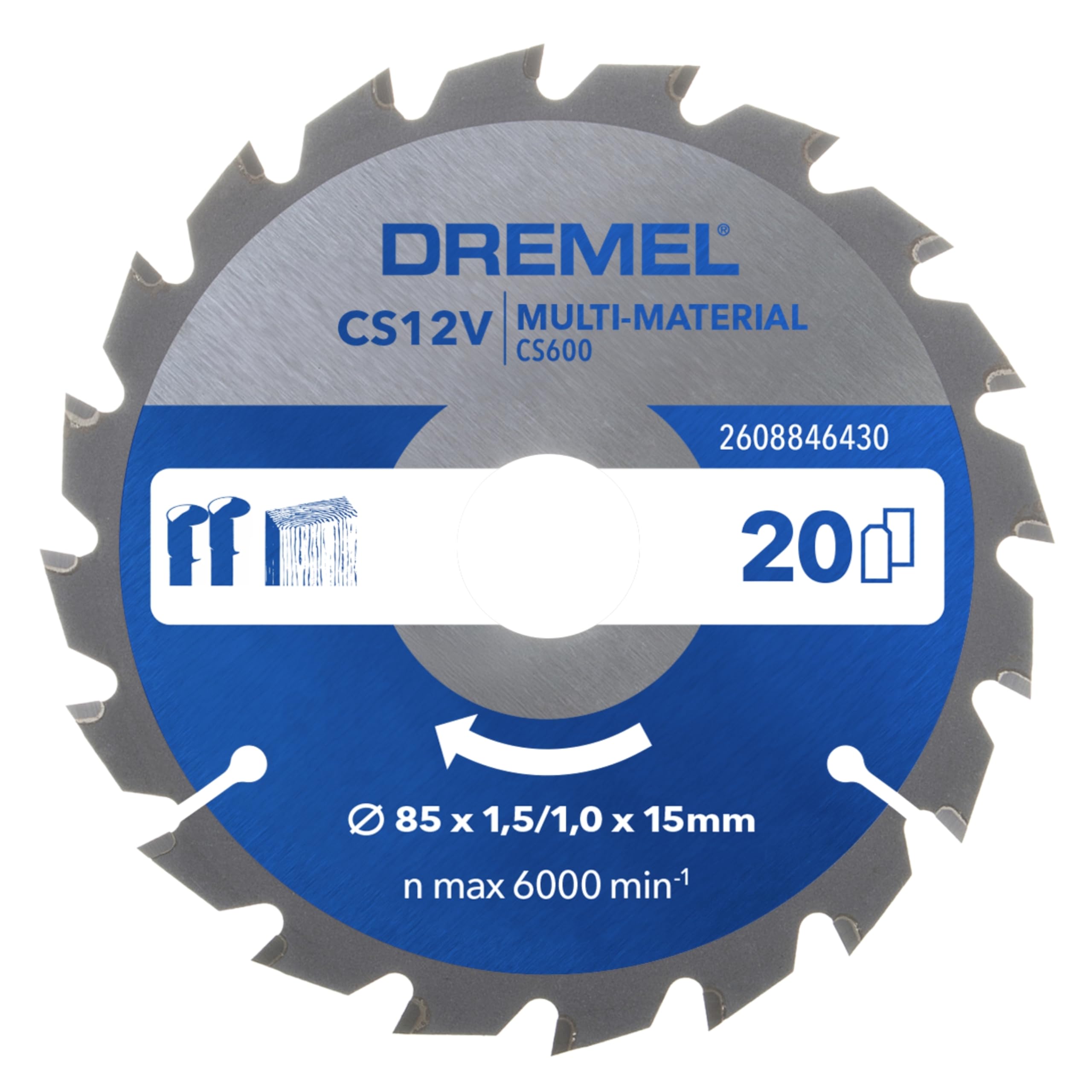 Dremel Blueprint Multi-Material Kreissägeblatt 85 x 1,5/1 x 15mm (CS600)