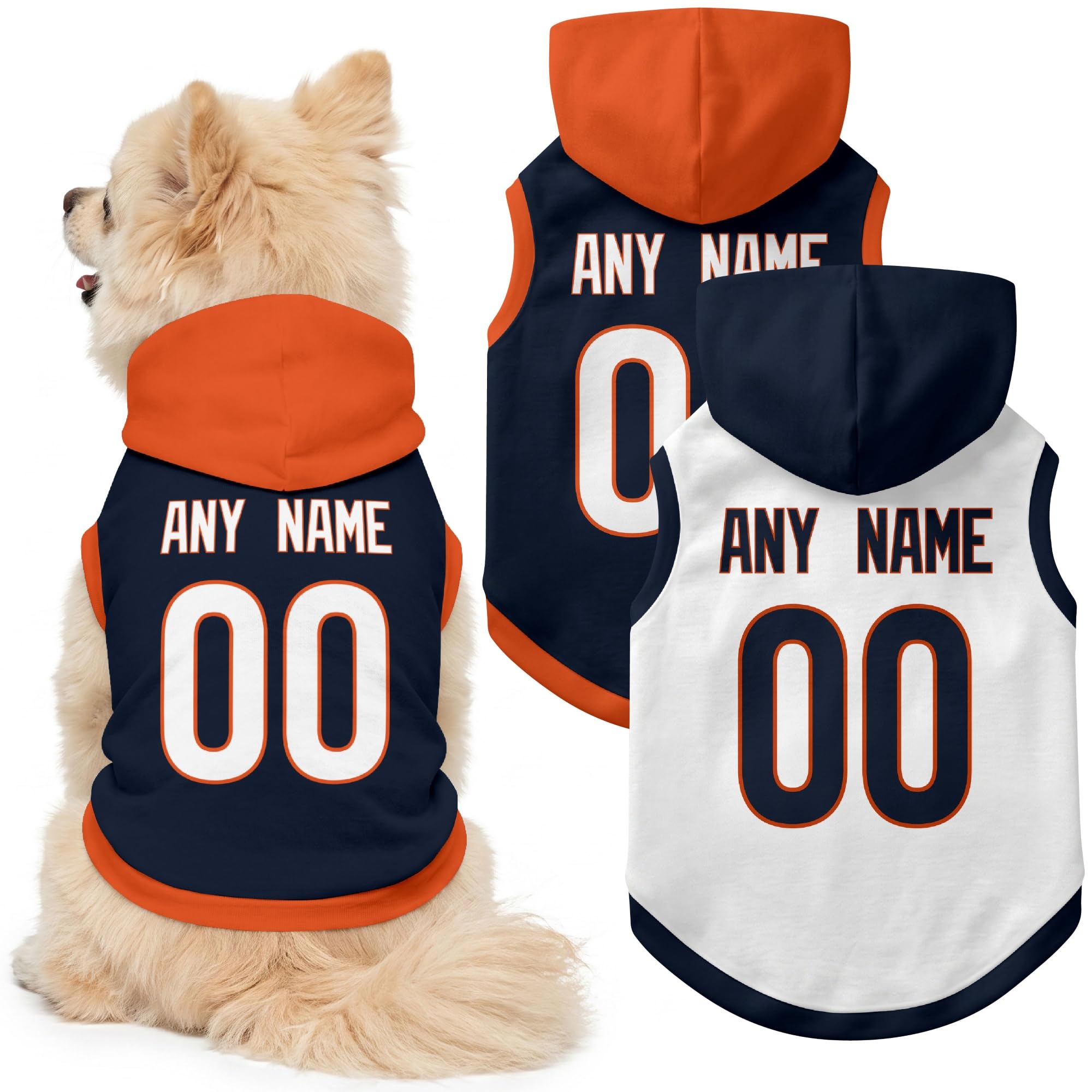 Chicago Dog Clothes Custom Jersey Style Dog Hoodie for Pet