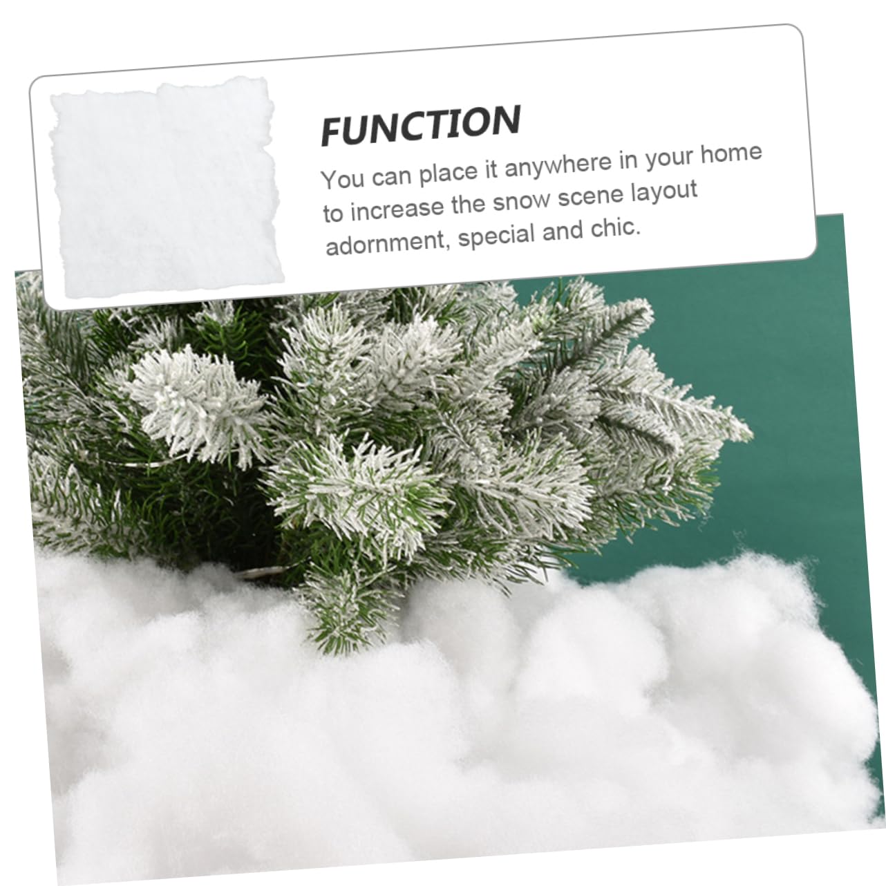 MAGICLULU 3 Blätter Weihnachtsschnee Baumwolle Schneedecke Künstlicher Schnee Weihnachtsbaum Weihnachten Schneeflocken Ornamente Sofortig Schneeball Im Freien Weihnachtsdeko Weiß