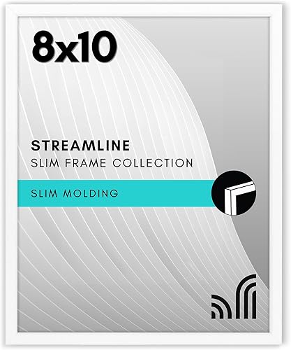 Vista 155 de Americanflat - Portarretratos de 7x10 pulgadas con borde delgado y vidrio inastillable, colección Streamline, marco para exhibir en pared y mesa